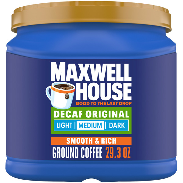 Coffee Maxwell House The Original Roast Decaffeinated Medium Roast Ground Coffee hero