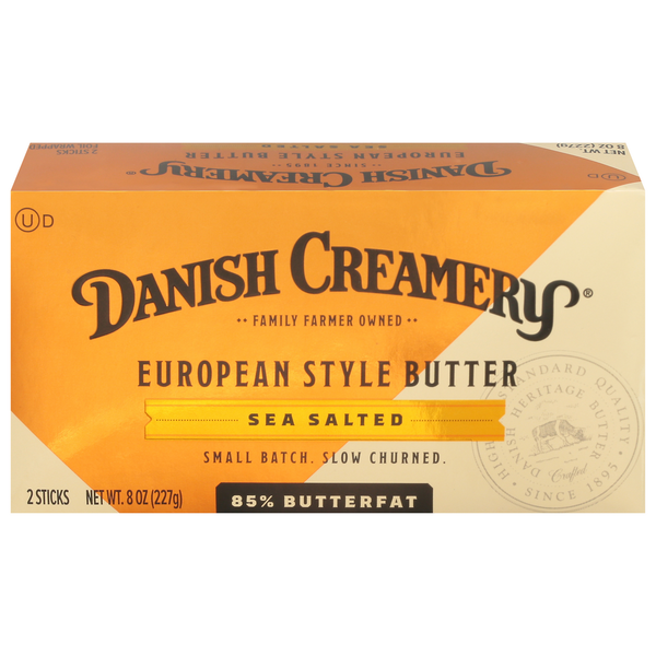 Danish Creamery Butter, European Style, Sea Salted, 85% Butterfat hero