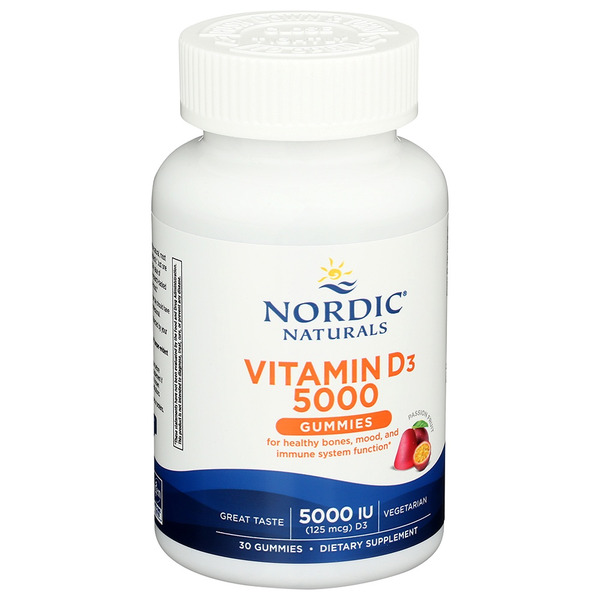 Vitamins & Supplements Nordic Naturals Vitamin D3, 5000 IU, Gummies, Passion Fruit hero