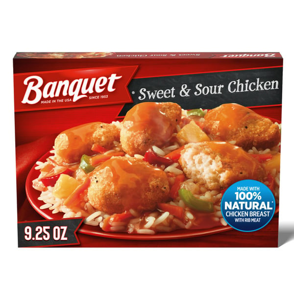 Frozen Meals Banquet Classic Sweet and Sour Chicken, Frozen Meal hero