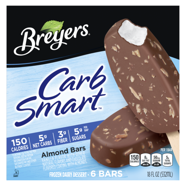 Ice Cream & Ice Breyers CarbSmart™ Frozen Dessert Almond Bars hero