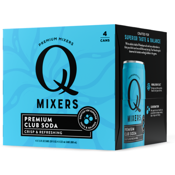 Water, Mixers & Sparkling Water Q Mixers Club Soda, Premium Cocktail Mixer hero