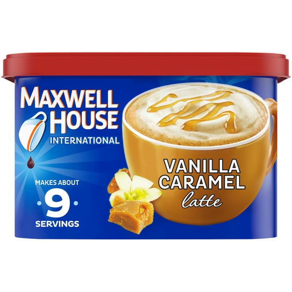 Coffee Maxwell House Vanilla Caramel Latte Cafe-Style Instant Coffee Beverage Mix hero