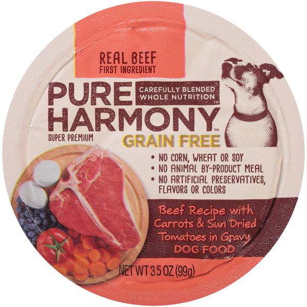 Dog Food & Care Pure Harmony Grain Free Beef Recipe With Carrots & Sun Dried Tomatoes In Gravy Dog Food hero