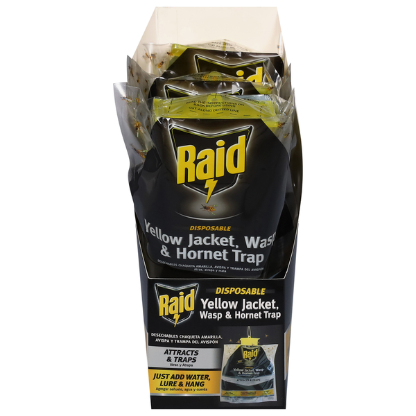 Pest Control Raid Yellow Jacket, Wasp & Hornet Trap, Disposable hero