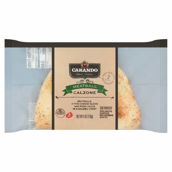 Frozen Produce Carando Meatball Calzone hero