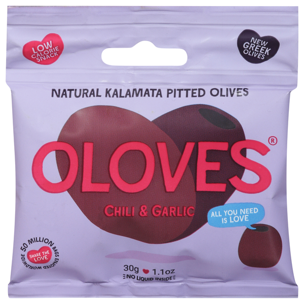 Pickled Goods & Olives OLOVES Kalamata Pitted Olives, Chili & Garlic, Natural hero