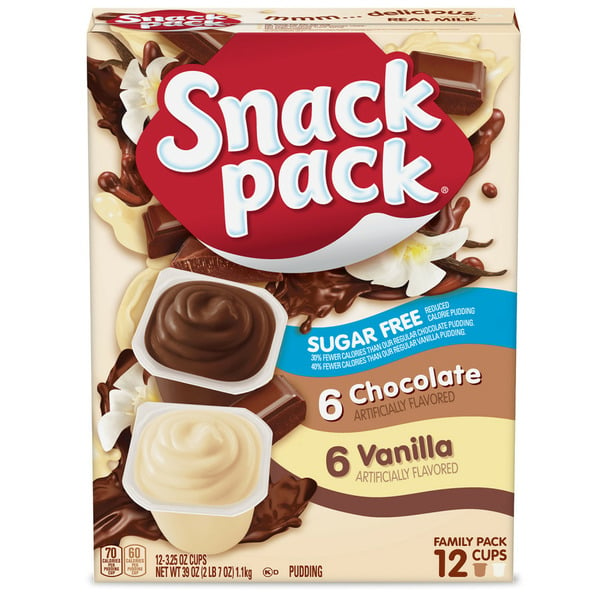 Doughs, Gelatins & Bake Mixes Snack Pack Sugar Free Chocolate and Vanilla Flavored Pudding Family Pack hero