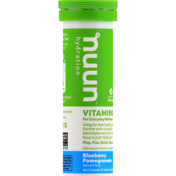 Energy & Sports Drinks Nuun Vitamins, Tablets, Blueberry Pomegranate hero