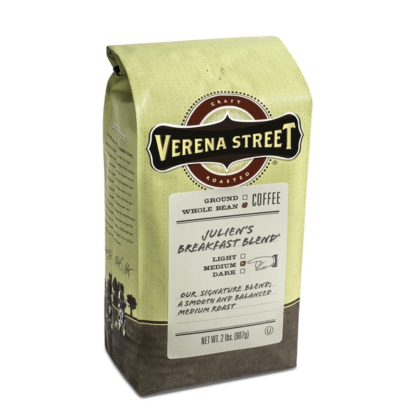 Coffee Verena Street Coffee Julien's Breakfast Blend Whole Bean Coffee hero