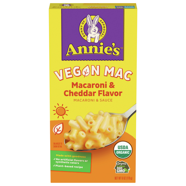 Boxed Dinners Annie's Macaroni & Sauce, Organic, Macaroni & Cheddar Flavor hero