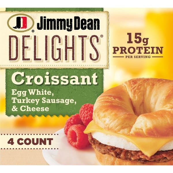 Frozen Breakfast Jimmy Dean Turkey Sausage, Egg White & Cheese Sandwiches hero