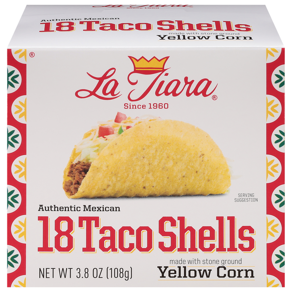 Tortillas & Flat Bread La Tiara Taco Shells, Yellow Corn hero