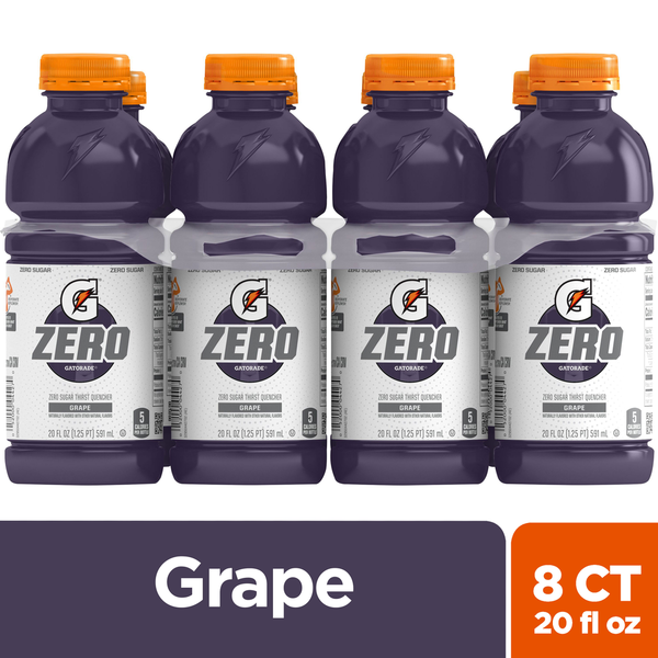 Energy & Sports Drinks Gatorade Zero, Grape - Pack hero