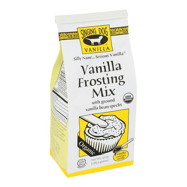 Baking Supplies & Decor Singing Dog Vanilla Organic Vanilla Frosting Mix with real vanilla bean specks hero