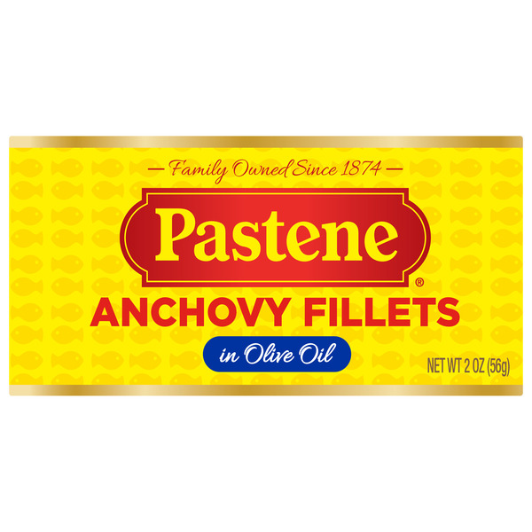 Canned Meat & Seafood Pastene Anchovy Fillets in Olive Oil hero