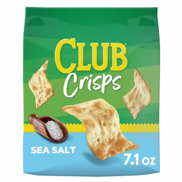 Crackers Club Cracker Crisps, Baked Snack Crackers, Party Snacks, Sea Salt hero