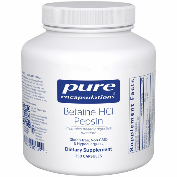 Pure Encapsulations Betaine HCl Pepsin Formula Capsules hero