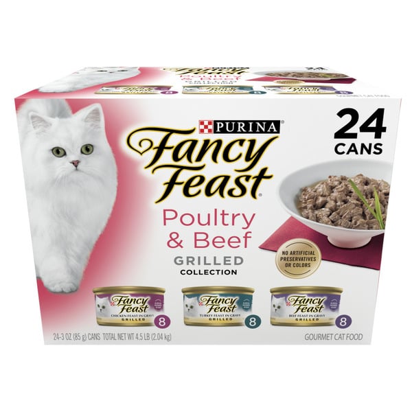 Cat Food Fancy Feast Dishware Grilled Wet Cat Food Poultry and Beef Collection Wet Cat Food hero