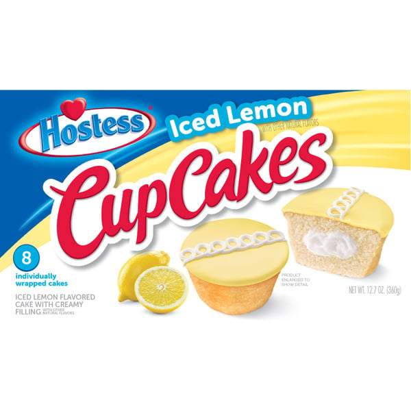 Bakery Desserts Hostess Iced Lemon Flavored CupCakes with Other Natural Flavors hero