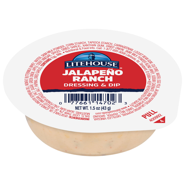 Salad Dressing & Toppings Litehouse Dressing & Dip, Jalapeno Ranch hero