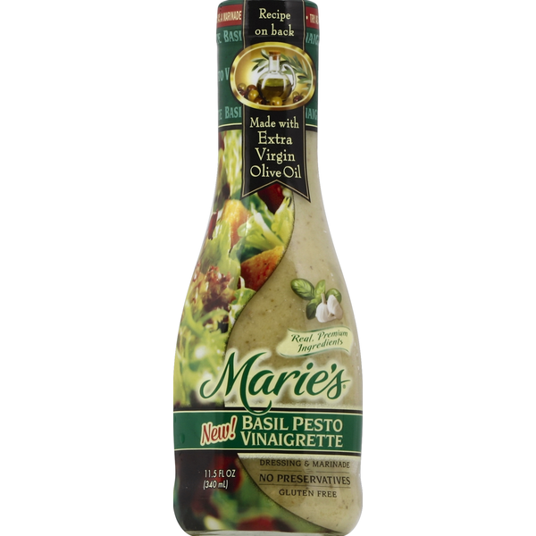 Salad Dressing & Toppings Marie's Dressing & Marinade, Basil Pesto Vinaigrette hero