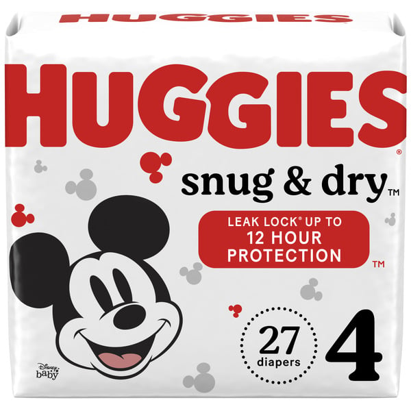 Diapers & Wipes Huggies Snug & Dry Baby Diapers, Size 4 (22-37 lbs) hero