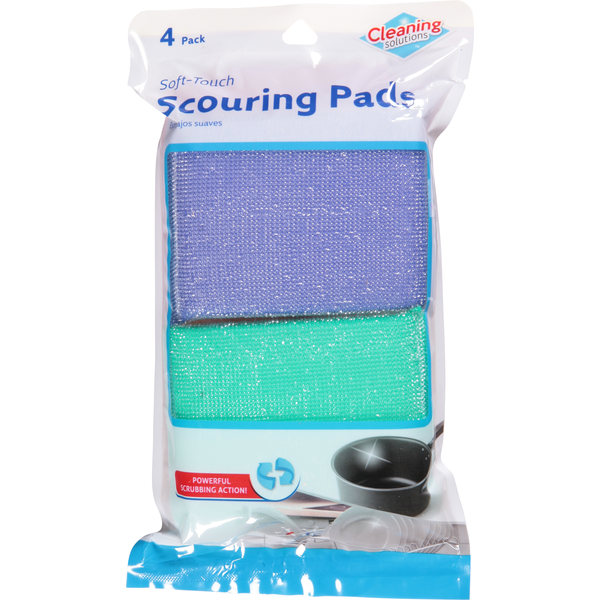 Cleaning Products Jacent Scouring Pads, Soft-Touch, 4 Pack hero