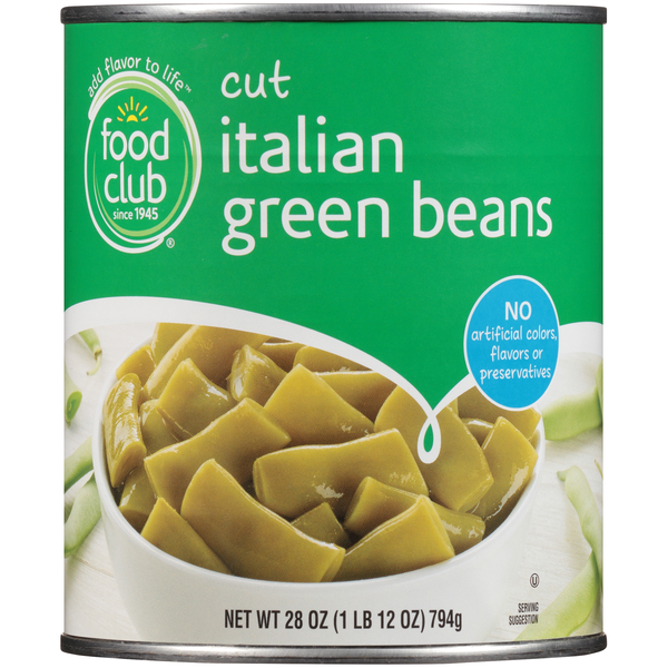 Canned & Jarred Vegetables Food Club Cut Italian Green Beans hero