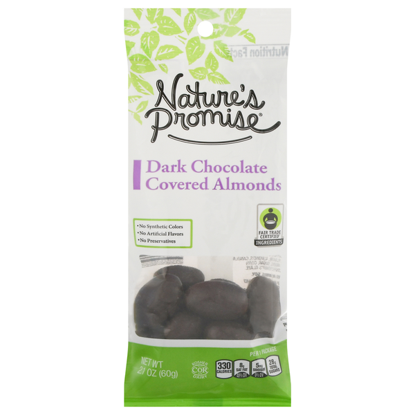 Nuts, Seeds & Dried Fruit Nature's Promise Almonds, Dark Chocolate Covered hero