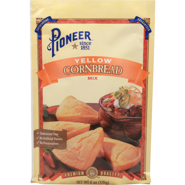 Doughs, Gelatins & Bake Mixes Pioneer Cornbread Mix, Yellow hero