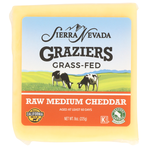 Specialty Cheeses Sierra Nevada Cheese Company Graziers Raw Milk Medium Cheddar hero