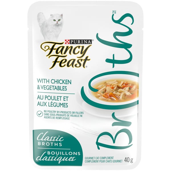 Cat Food & Care Fancy Feast Dishware Classic Broths with Chicken & Vegetables hero