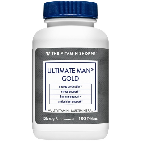 Men's Multivitamins The Vitamin Shoppe Ultimate Man Gold Multivitamin & Multimineral (180 Tablets) hero