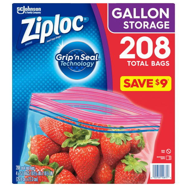 Food Storage Ziploc® Brand Double Zipper All Purpose Storage Bags hero