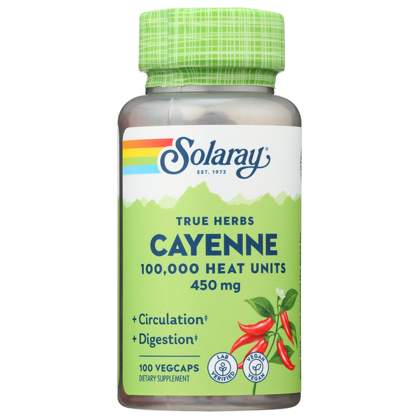 Supplement Combinations Solaray Cayenne Pepper 100,000 Hu hero