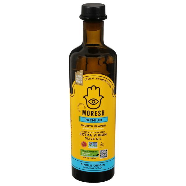 Oils & Vinegars Moresh Olive Oil, Extra Virgin, Smooth Flavor, 100% Moroccan, Premium hero