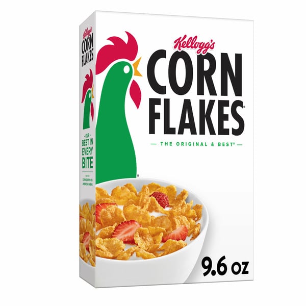 Cereal & Granola Kellogg's Corn Flakes Cold Breakfast Cereal, 8 Vitamins and Minerals, Healthy Snacks, Original hero