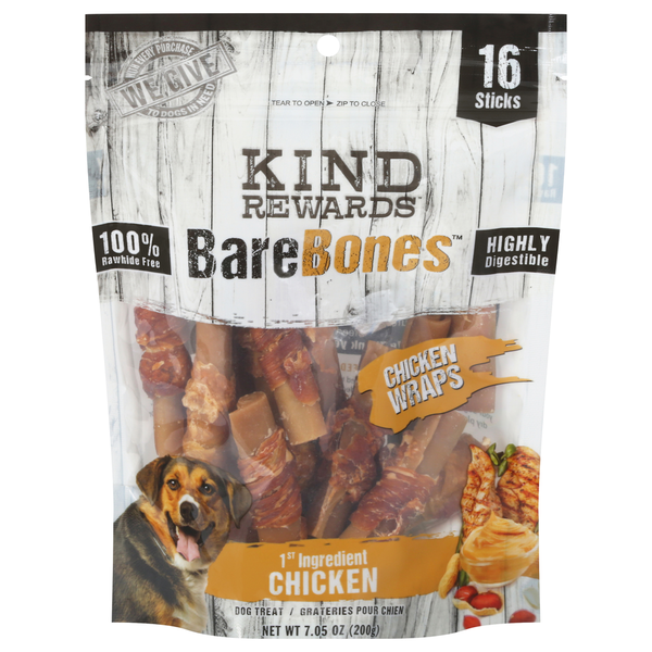 Dog Food & Care Kind Rewards Dog Treat, Chicken, Chicken Wraps hero