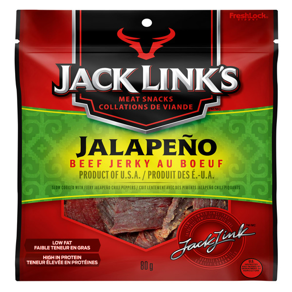 Popcorn & Jerky Jack Link's Beef Jerky, Jalapeno, Meat Snacks hero