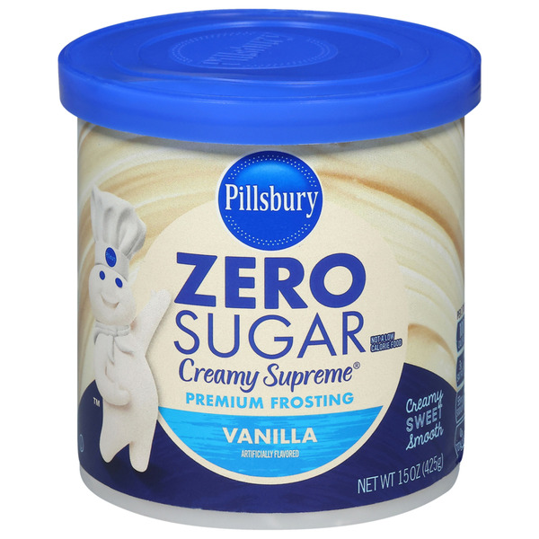 Baking Supplies & Decor Pillsbury Zero Sugar Vanilla Frosting hero