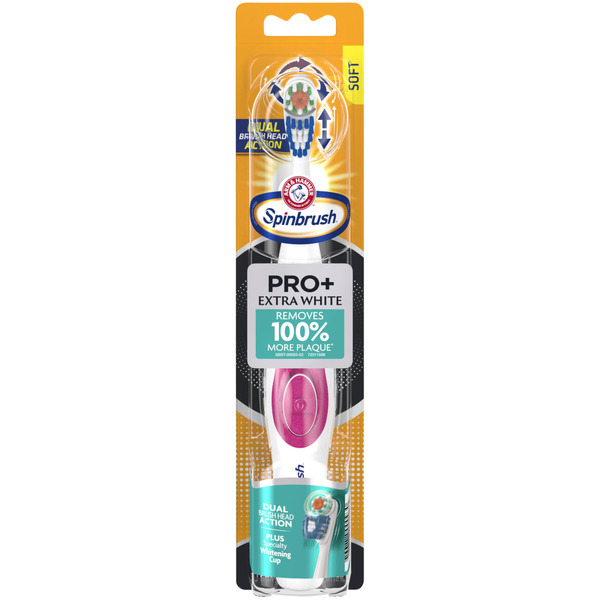 Oral Hygiene Spinbrush Powered Toothbrush, Dual Action, Soft hero