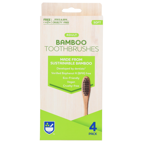 Oral Hygiene Rite Aid Adult Bamboo Toothbrushes hero