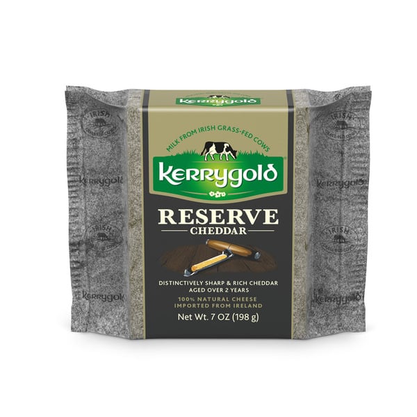 Specialty Packaged Deli Cheeses Kerrygold Grass-Fed Reserve Irish Cheddar, hero