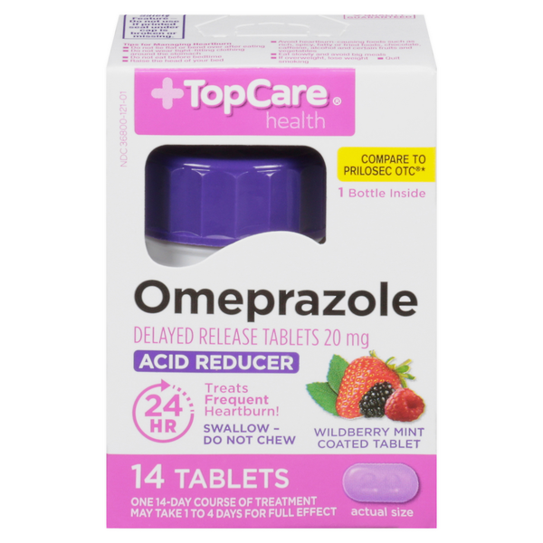 Digestion TopCare Omeprazole, 20 mg, Tablets, Wildberry Mint hero