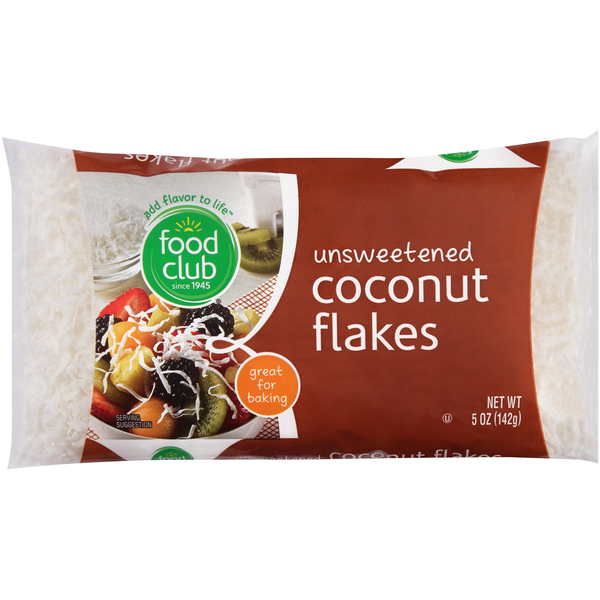 Baking Ingredients Food Club Unsweetened Coconut Flakes hero