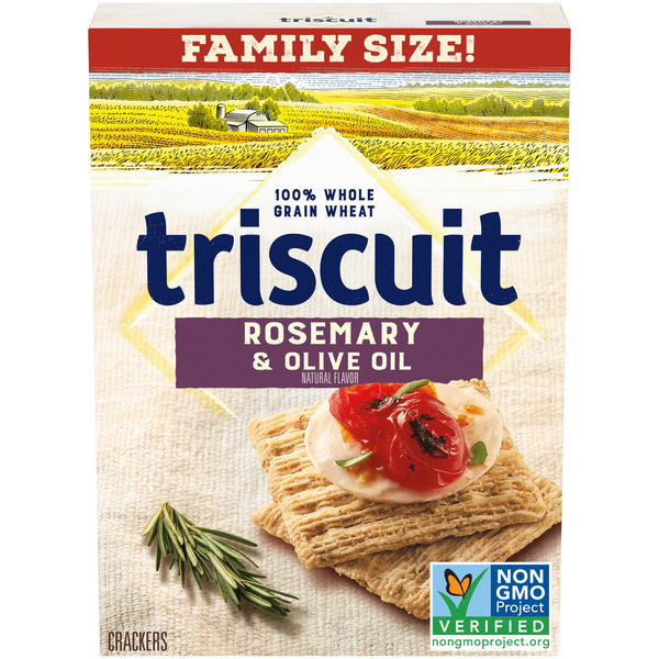 Crackers Triscuit Rosemary & Olive Oil Whole Grain Wheat Crackers hero