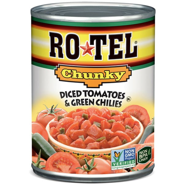 Canned & Jarred Vegetables RO*TEL Chunky Diced Tomatoes and Green Chilies hero