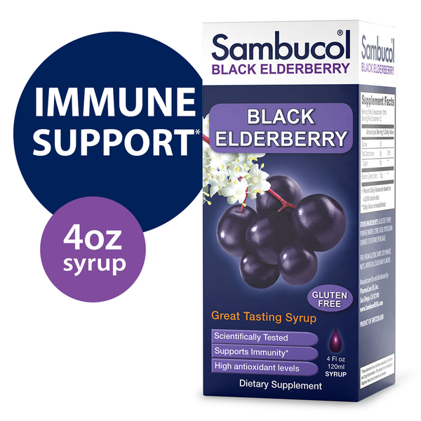 Other Vitamins & Supplements Sambucol Black Elderberry Original Immune Support Syrup hero