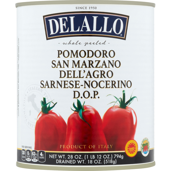 Canned & Jarred Vegetables DeLallo Tomatoes, Whole Peeled hero